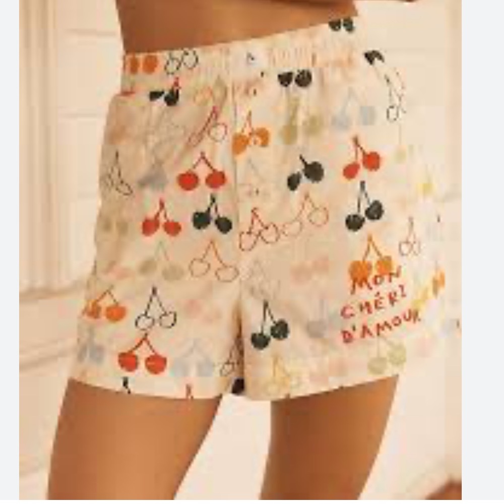 Anthropologie Multicolor Cherry Print Shorts, like new
